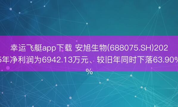幸运飞艇app下载 安旭生物(688075.SH)2025年净利润为6942.13万元、较旧年同时下落63.90%